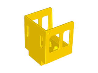 Duplo Train Cabin 3 x 3 x 3 1/2 Large Side Windows [Plain] in Yellow