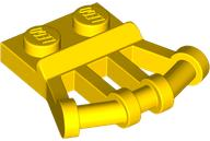 Plate Special 1 x 2 with Angled Handles on Side in Yellow