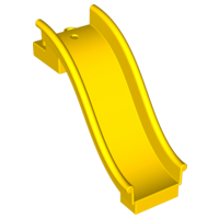 Duplo Playground Slide Straight with Two Top Studs in Yellow