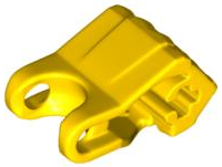 Large Figure Hand, Fist with Axle Hole, 4 Fingers in Yellow