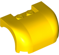 Vehicle Body, Wheel Arch / Mudguard 3 x 4 x 1 2/3 Curved Front in Yellow