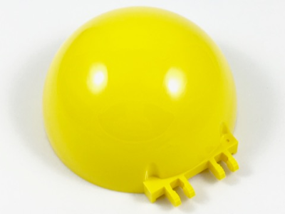 Windscreen 8 x 8 x 3 Dome with Dual 2 Fingers - 7 Teeth in Yellow