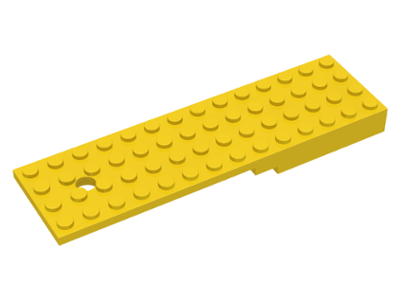 Vehicle Base, Trailer 4 x 14 x 1 in Yellow