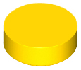 Tile Round 1 x 1 in Yellow
