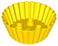 Duplo Cupcake / Muffin Cup with 2 x 2 Studs in Yellow