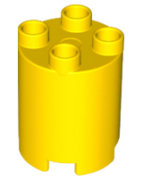 Duplo Brick Round 2 x 2 x 2 in Yellow