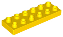 Duplo Plate 2 x 6 in Yellow