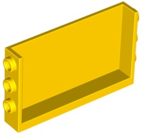 Panel 1 x 6 x 3 with Studs on Sides in Yellow