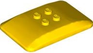 Brick Curved 6 x 4 x 2/3 Quad Curved with 2 x 2 Studs in Yellow