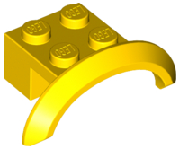 Wheel Arch, Mudguard 4 x 2 1/2 x 1 in Yellow