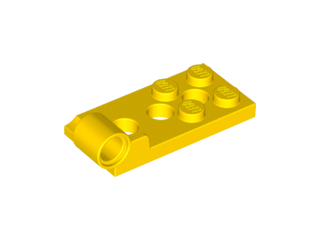 Hinge Plate 2 x 4 with Pin Hole with 3 Holes - Bottom in Yellow