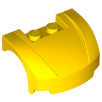 Vehicle Body, Wheel Arch / Mudguard 3 x 4 x 1 2/3 Low Profile, Curved Front in Yellow