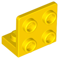 Bracket 1 x 2 - 2 x 2 Inverted in Yellow