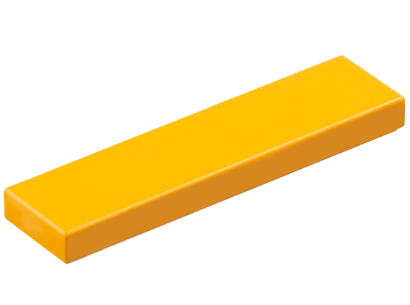 Tile 1 x 4 with Groove in Medium Orange