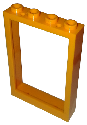Window 1 x 4 x 5 with Hollow Studs in Medium Orange