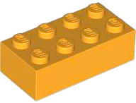 Brick 2 x 4 in Medium Orange