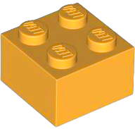 Brick 2 x 2 in Medium Orange