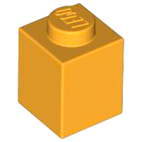 Brick 1 x 1 in Medium Orange