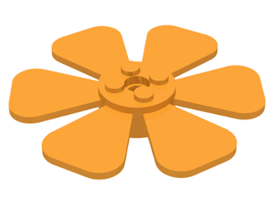 Propeller 6 Blade Fan 8 x 8 in Medium Orange