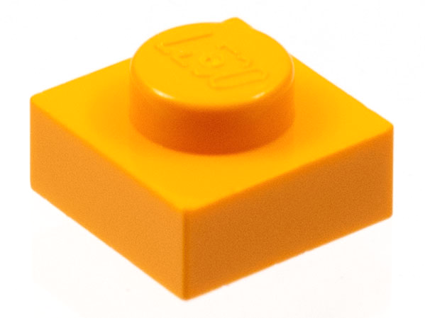 Plate 1 x 1 in Medium Orange