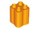 Duplo Brick 2 x 2 x 2 with Indented Sides (Tree Trunk) in Medium Orange