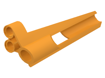 Technic Panel Fairing # 8 Small Long, Large Hole, Side B in Medium Orange