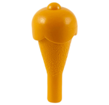 Food Ice Cream Cone with Ice Cream in Medium Orange