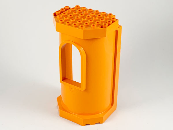 Belville Wall 6 x 8 x 12 - Tower with Window in Medium Orange