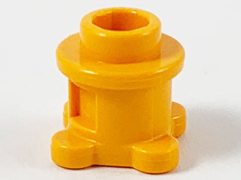 Belville / Scala, Brick Round 1 x 1 x 2/3 Round in Medium Orange