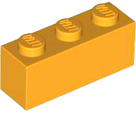Brick 1 x 3 in Medium Orange
