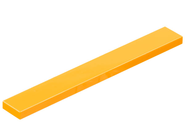 Tile 1 x 8 with Groove in Medium Orange