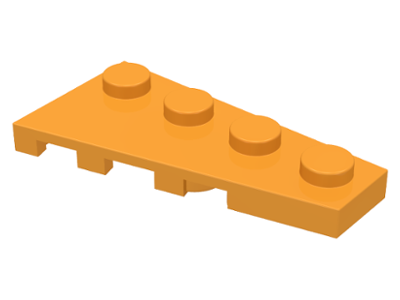 Wedge Plate 4 x 2 Right in Medium Orange