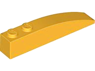 Brick Curved 6 x 1 in Medium Orange