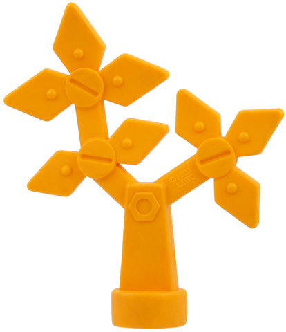 Duplo Flower, Faux Metal Bolts and Rivets Design, 8 Petals in Medium Orange