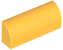 Brick Curved 1 x 4 x 1 1/3 No Studs, Lowered Inside Support in Medium Orange