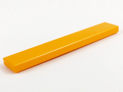 Tile 1 x 6 with Groove in Medium Orange