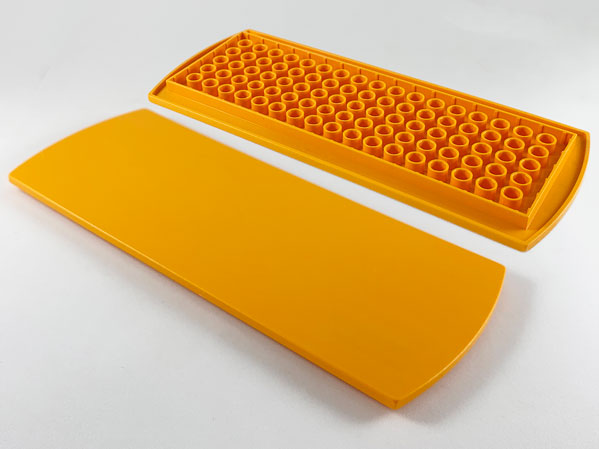 Scala, Tile 8 x 20 x 2/3 Round Ends in Medium Orange