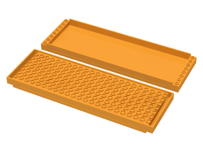 Scala, Bed 8 x 24 in Medium Orange