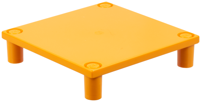 Scala, Table 7 x 7 x 1 1/3 in Medium Orange