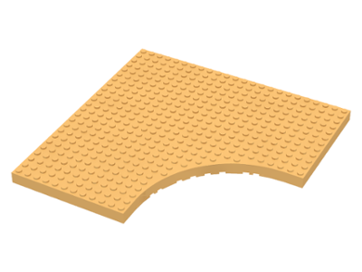 Brick Special 24 x 24 without 12 x 12 Quarter Circle in Light Orange