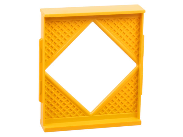 Scala, Building, Wall, Diamond Shaped Window 8 x 2 x 8 in Light Orange