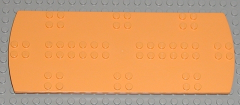 Scala, Plate Special 8 x 20 x 2/3 Round Ends with Reduced Stud Sections in Light Orange