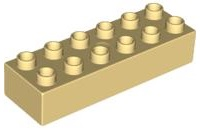 Duplo Brick 2 x 6 in Light Yellow