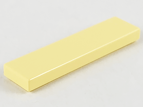 Tile 1 x 4 with Groove in Light Yellow