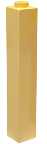 Brick 1 x 1 x 5 with Blocked Open or Hollow Stud in Light Yellow