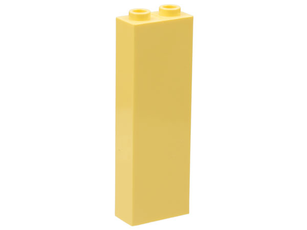 Brick 1 x 2 x 5 with Hollow Studs in Light Yellow