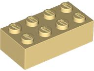 Brick 2 x 4 in Light Yellow
