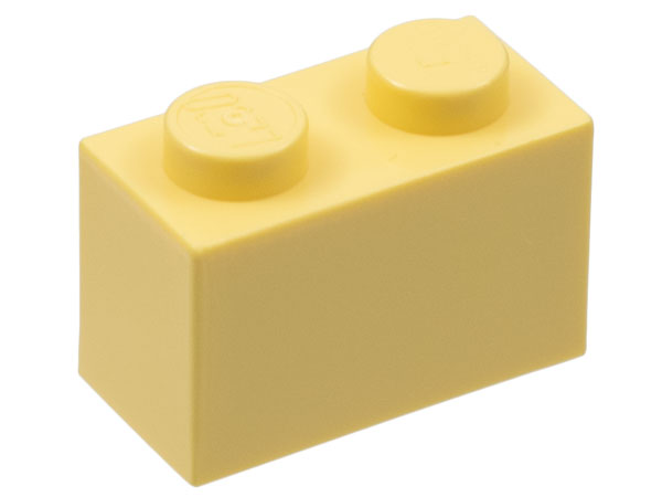 Brick 1 x 2 in Light Yellow