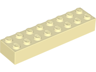 Brick 2 x 8 in Light Yellow