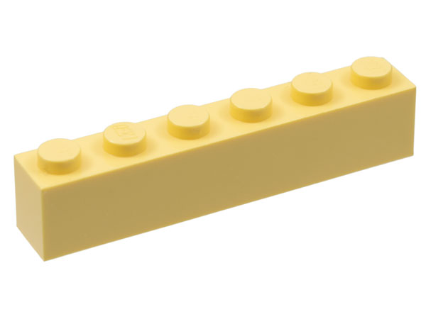 Brick 1 x 6 in Light Yellow